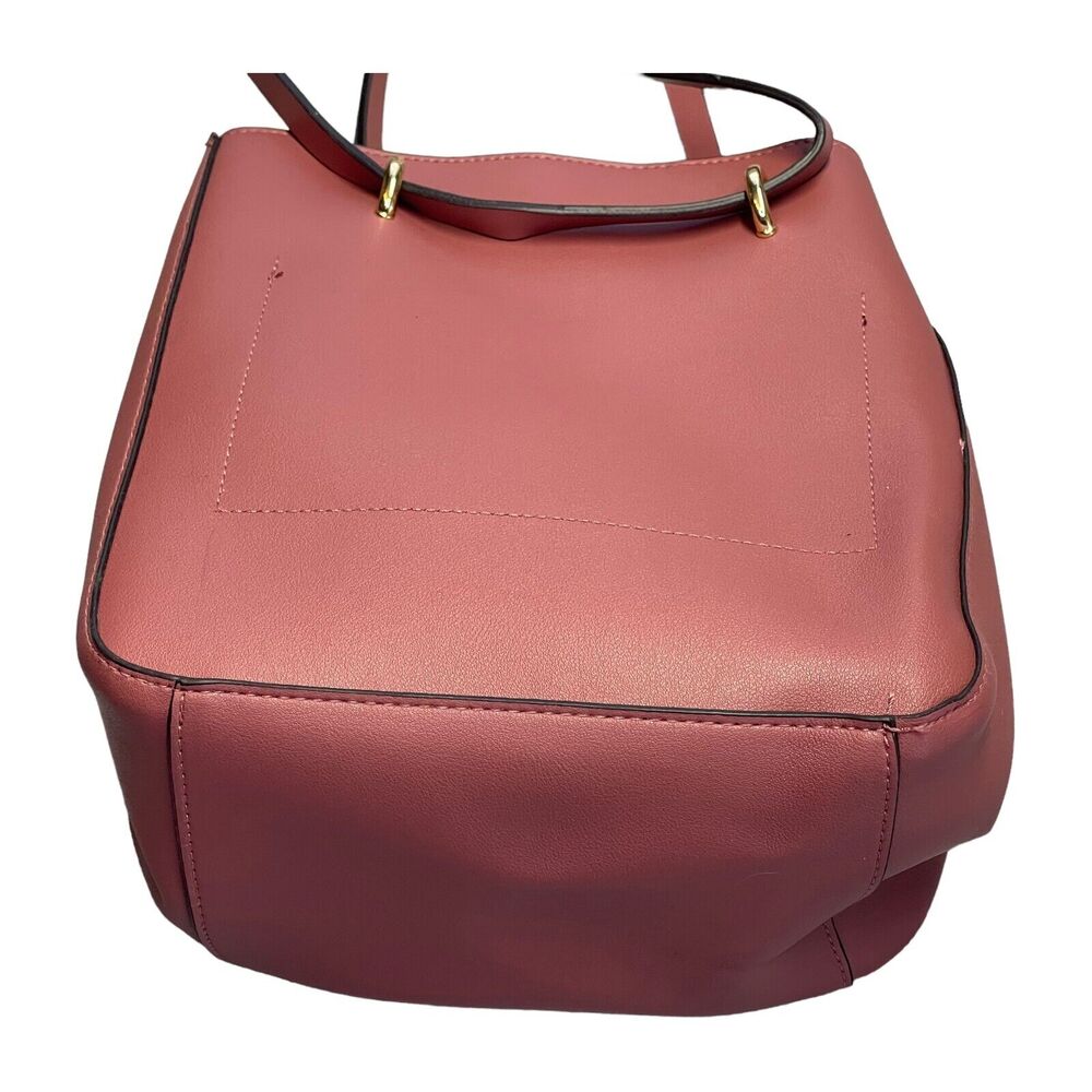 Christian Siriano for Payless Womens Handbag Pink Faux Leather Snap Shoulder Bag - Picture 3 of 11